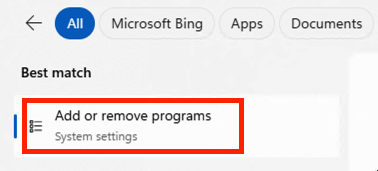 Add Remove Programs
