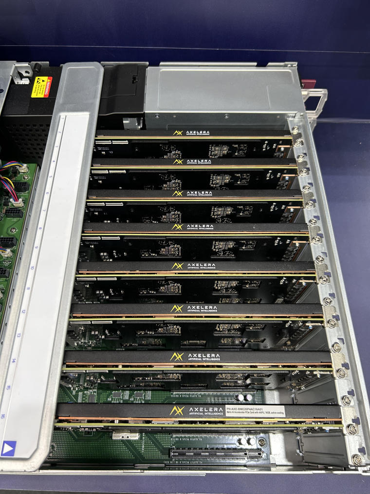 Multiple Metis 4-chip PCIe cards installed in a SuperServer SYS-322GA-NR