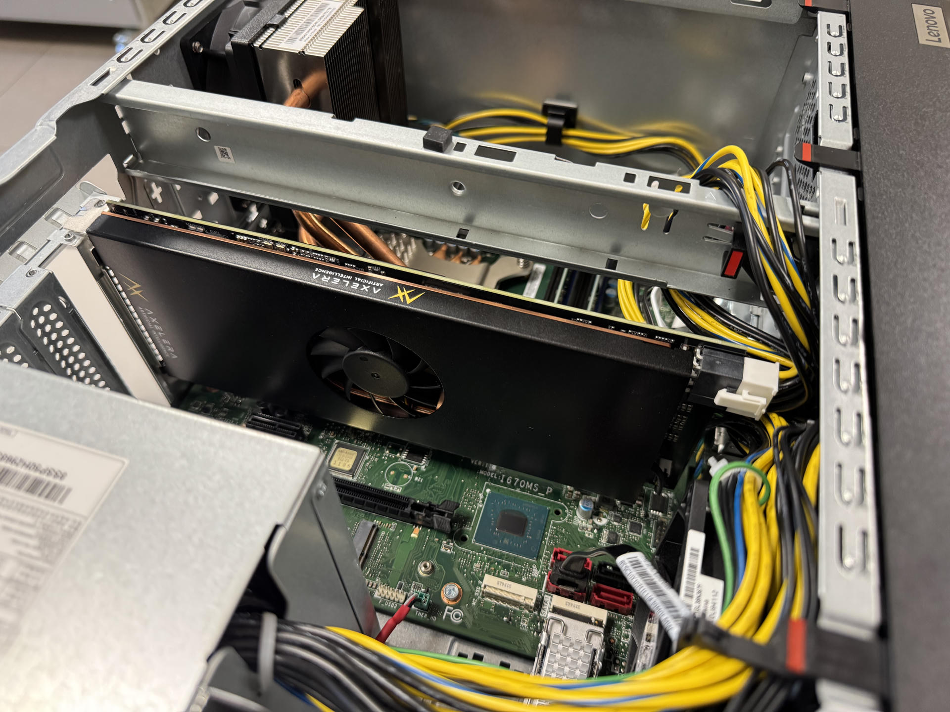 Lenovo P360 — Metis 4-chip card installation (4 of 4)
